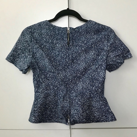 2/$30 Gap Pepper Dark Blue Peplum Top - Picture 2 of 8